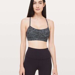 Lululemon Black and White Flow Y Bra IV - Size 6